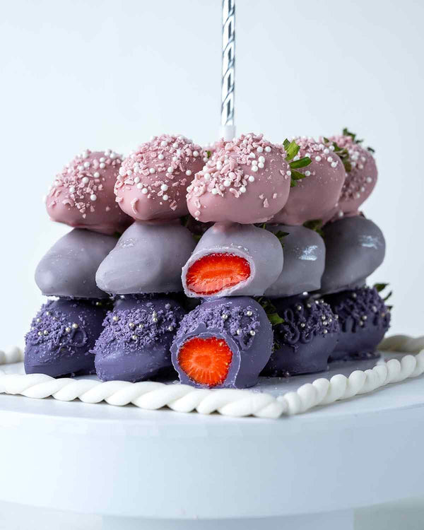 Purple Ombre Strawberries Cube by Cravings Café