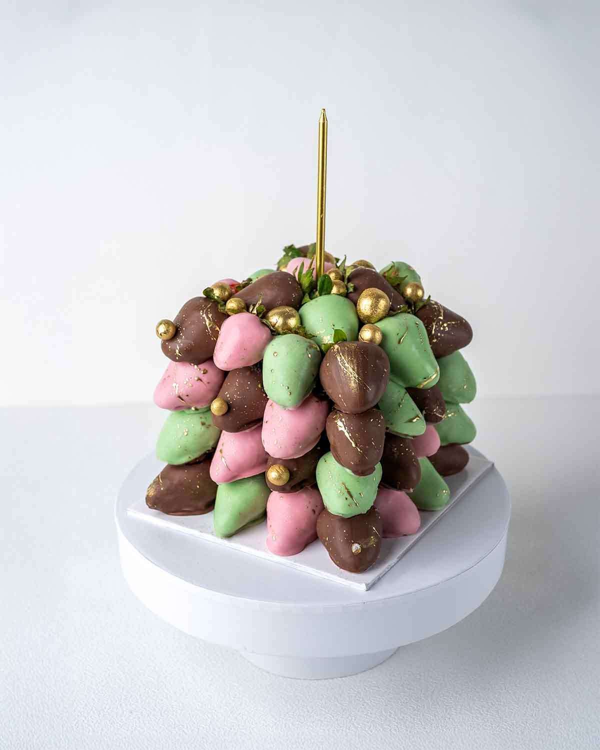 64 Chocolate Strawberries Cube by Cravings Cafe