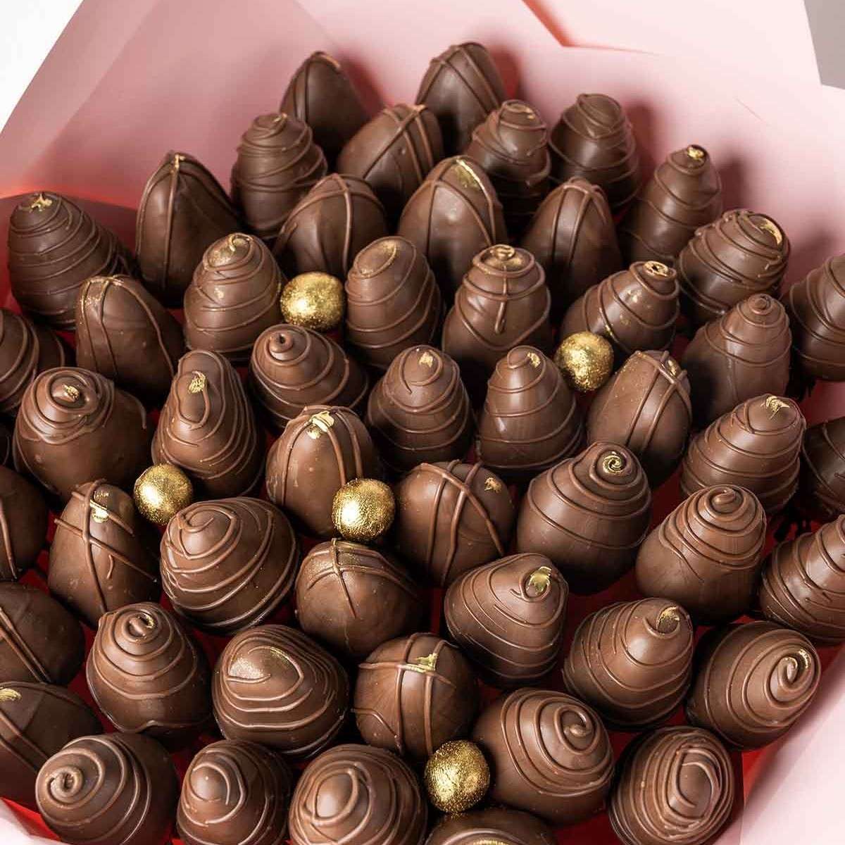 50 Milk Chocolate Strawberries Bouquet by NJD