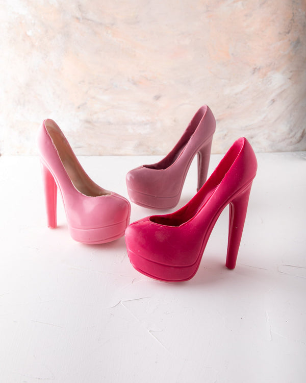 Edible Pink Chocolate Heels by NJD