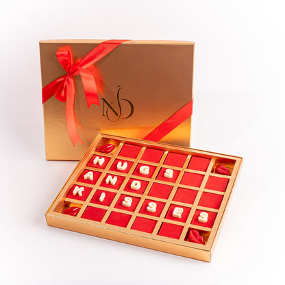 "Hugs and Kisses" Valentines Chocolate Gift Box