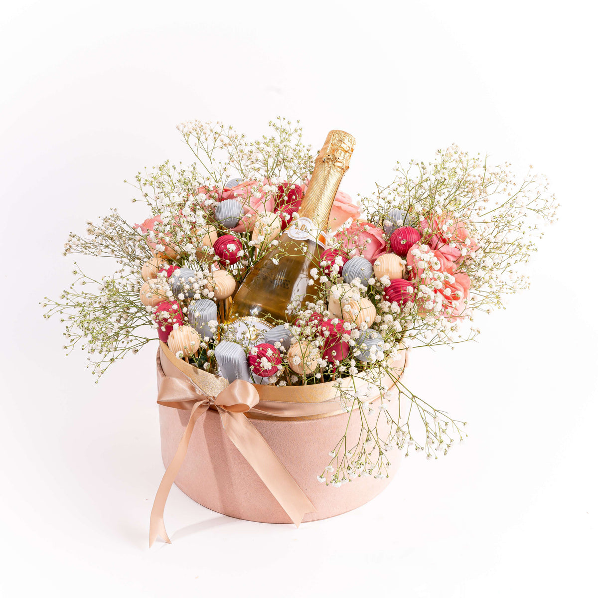 Chocolates, Roses and Bubbly Valentines Gift Hamper by NJD