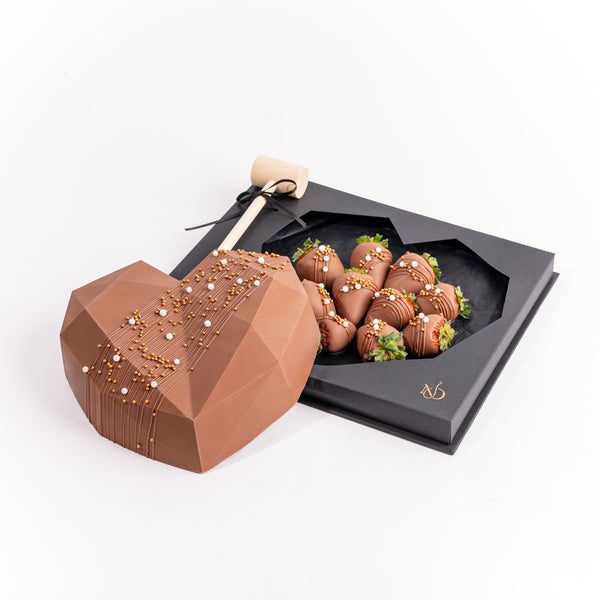 Berry-licious 3D Heart Chocolate Gift
