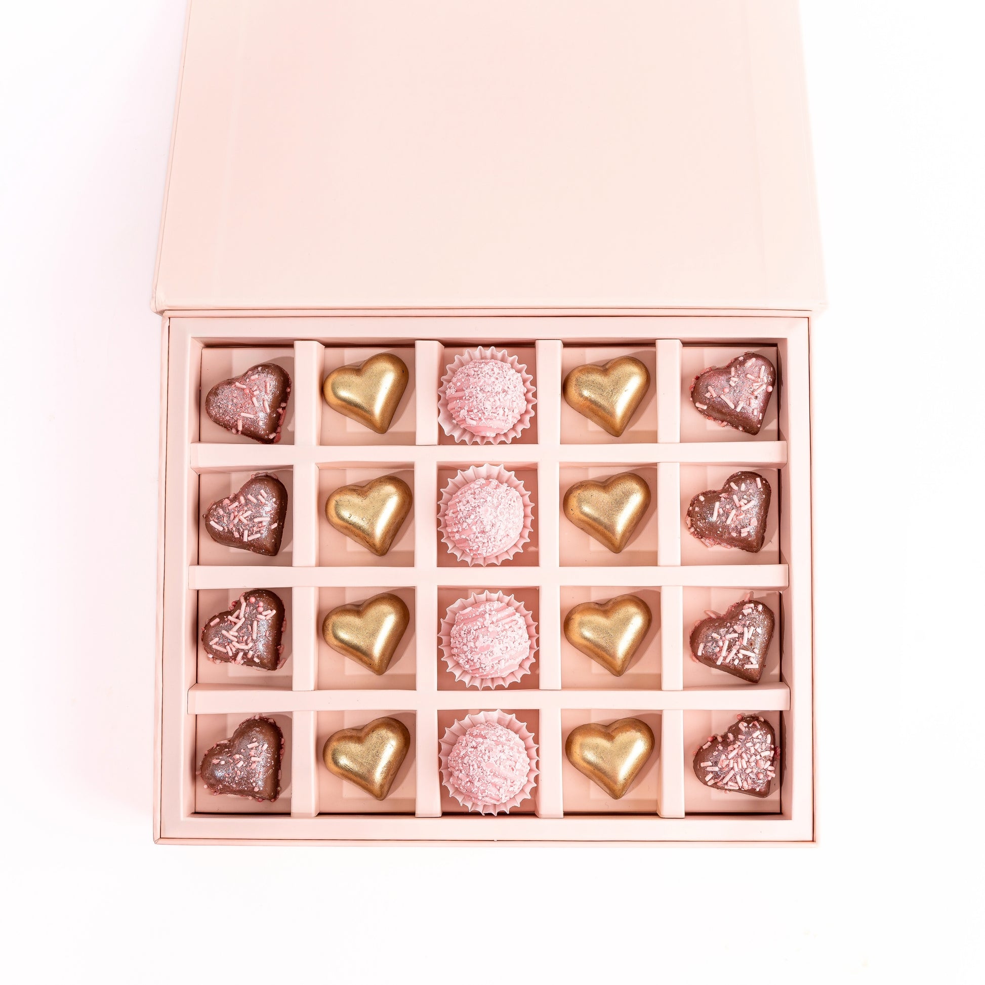 Blush Gold Hearts and Truffles 20pcs Chocolate Gift Box