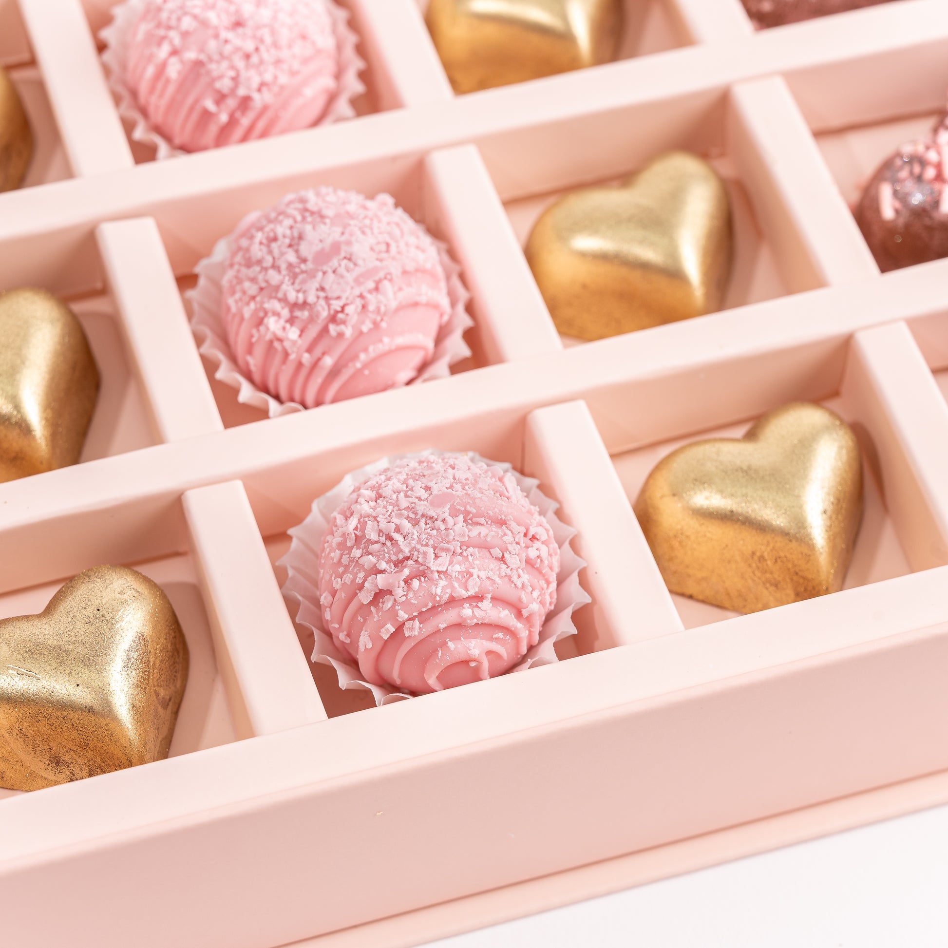 Blush Gold Hearts and Truffles 20pcs Chocolate Gift Box
