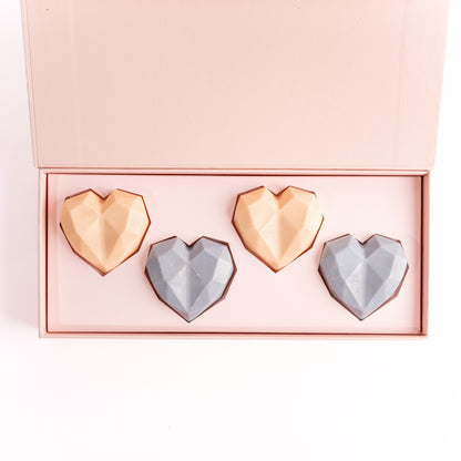 Chunky Hearts 4pc Chocolate Gift Box by NJD