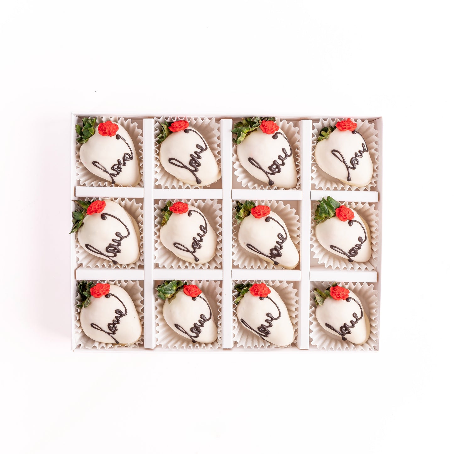 White Love Berries 12pcs Gift Box