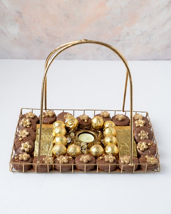 Truffles Oreos and Naps Golden and Brown Hamper