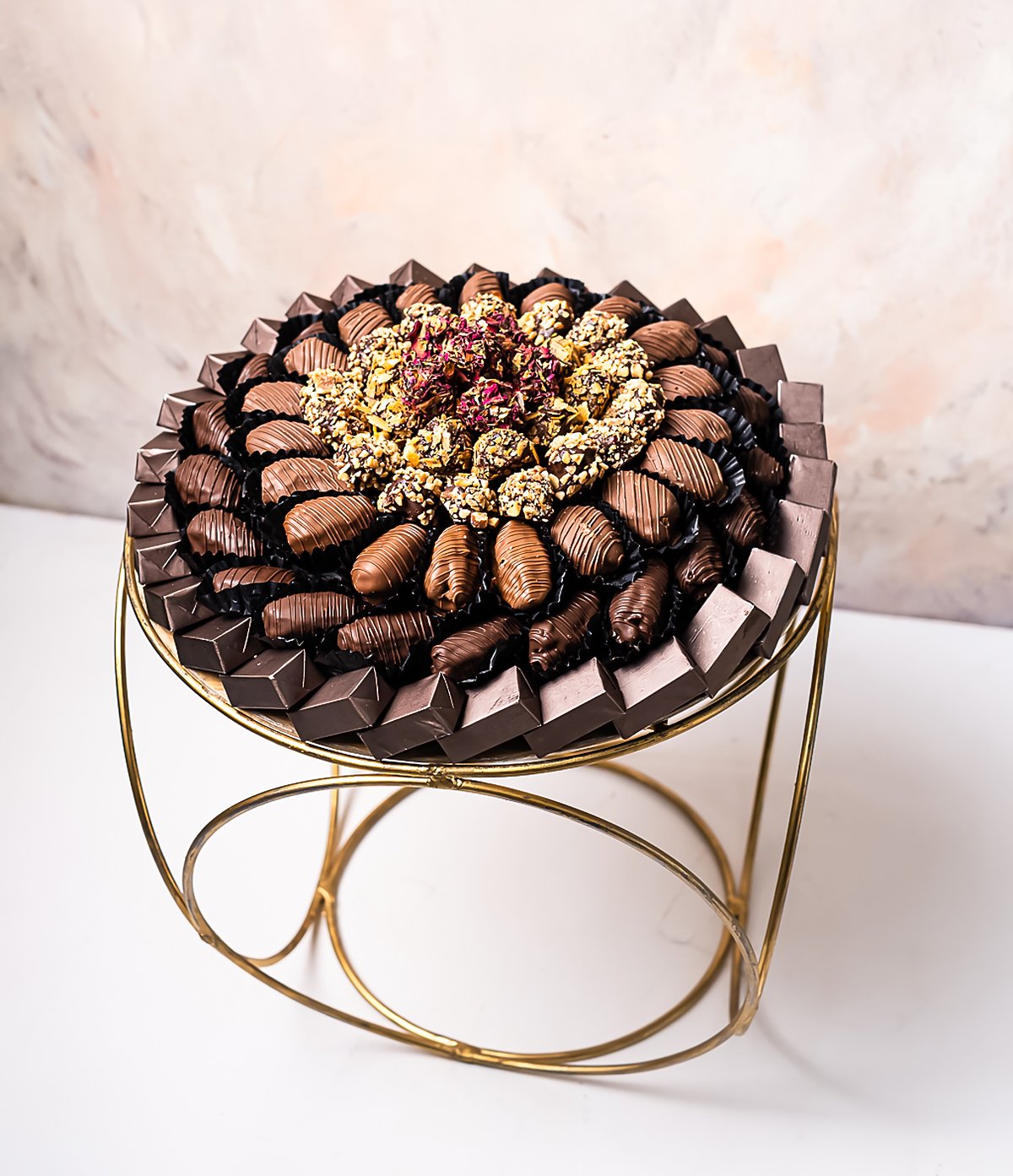 Gourmet Chocolate Dates Table Arrangement