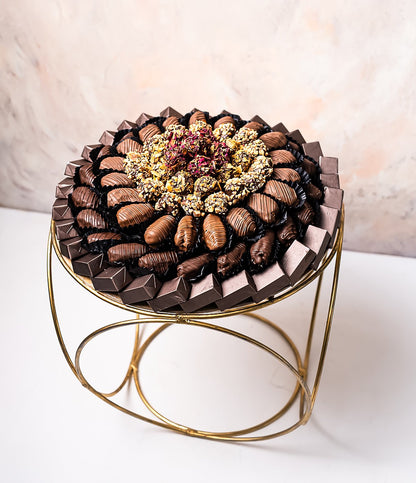 Gourmet Chocolate Dates Table Arrangement