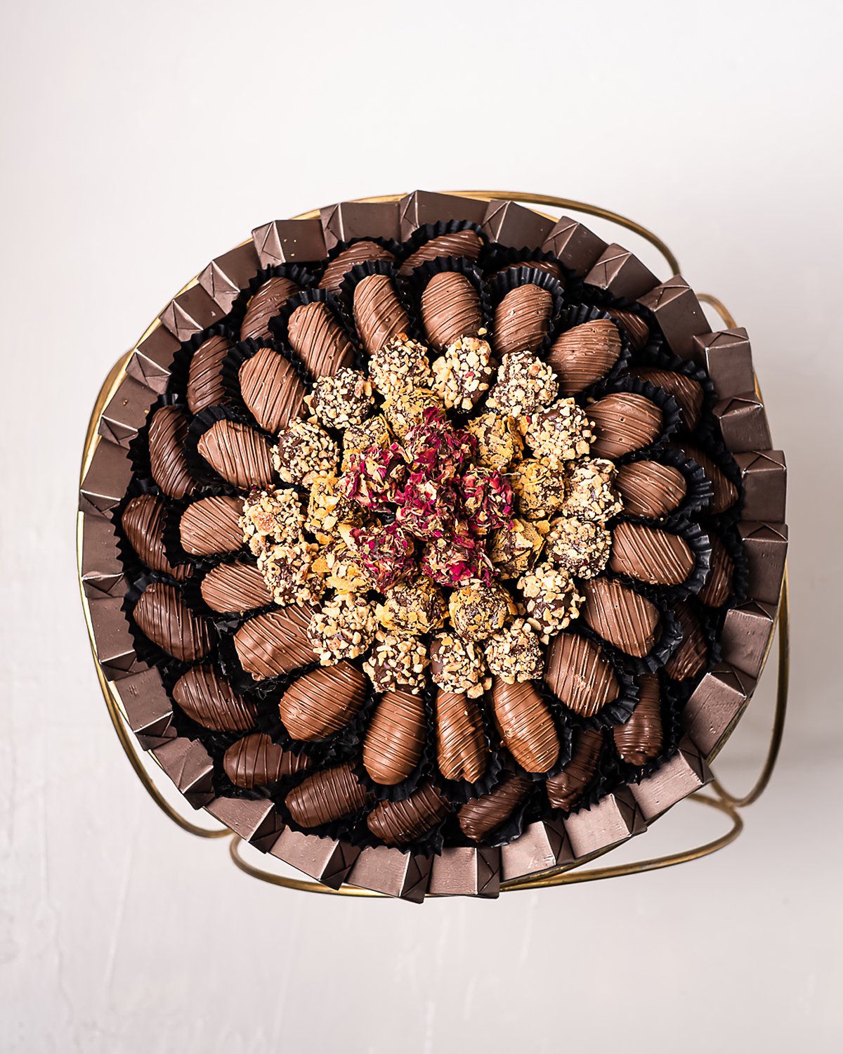 Gourmet Chocolate Dates Table Arrangement