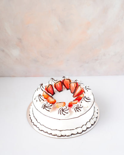 1kg Cartoon Cake with Strawberries by NJD