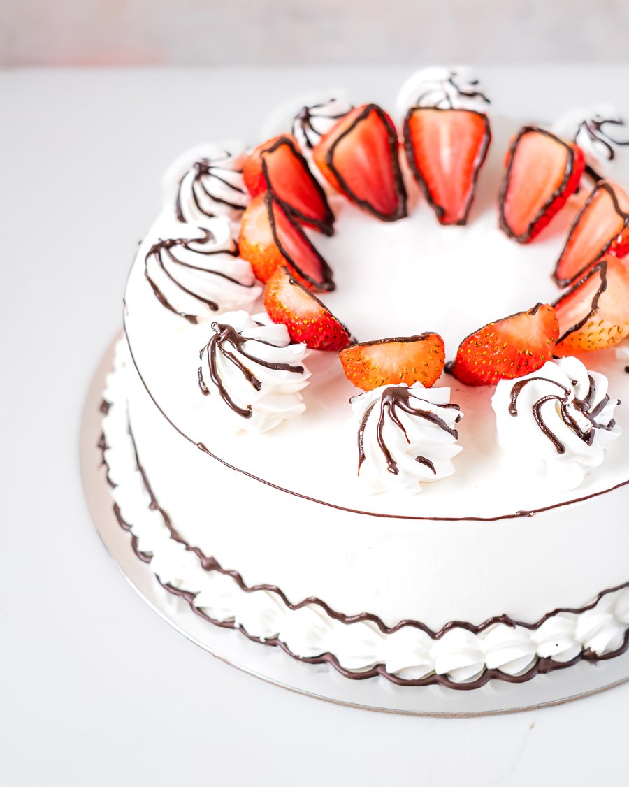 1kg Cartoon Cake with Strawberries by NJD