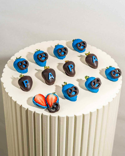 Father's Day 12 Chocolate Strawberries Gift by NJD