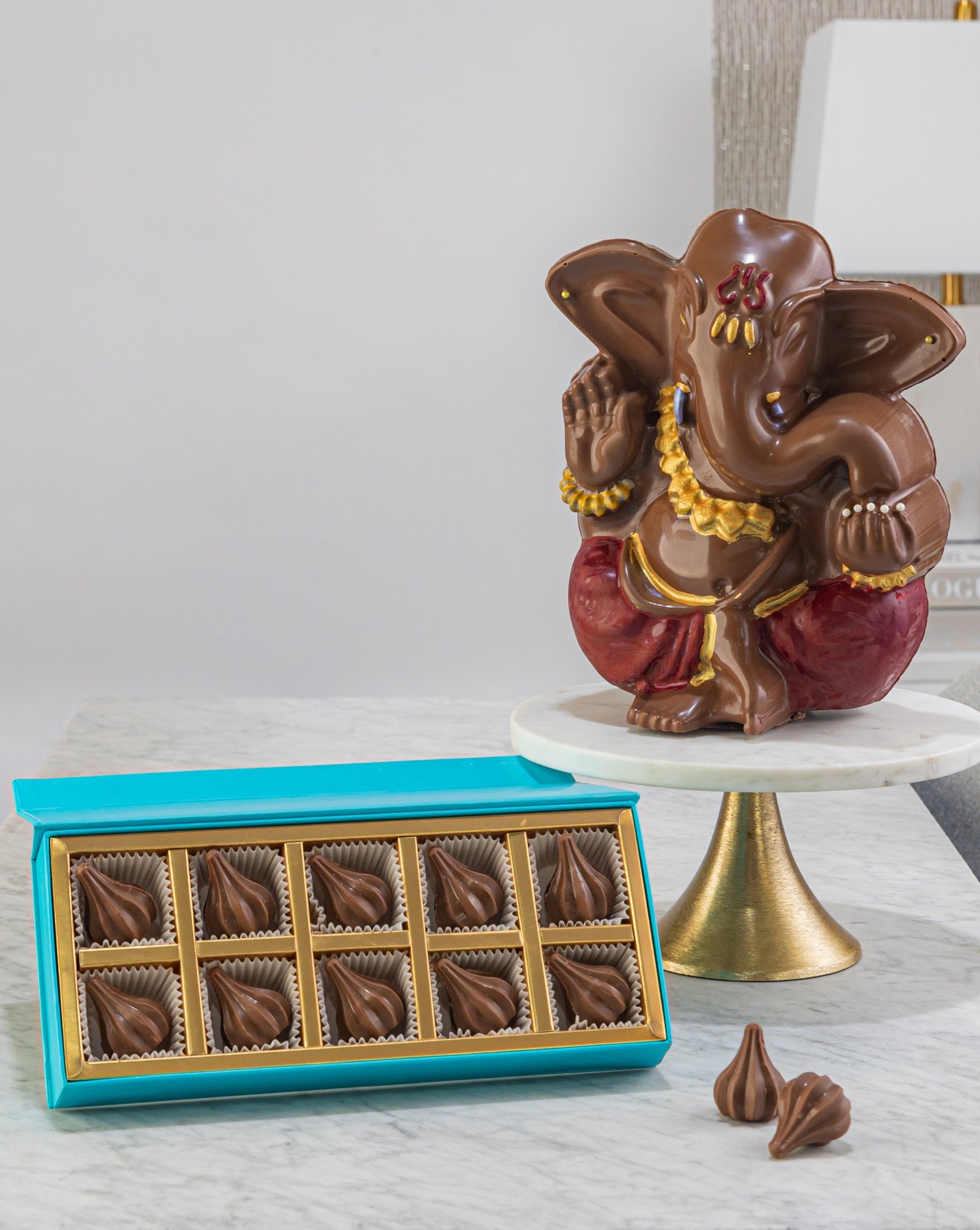 Eco friendly Chocolate Ganpathi Large with Modak by NJD