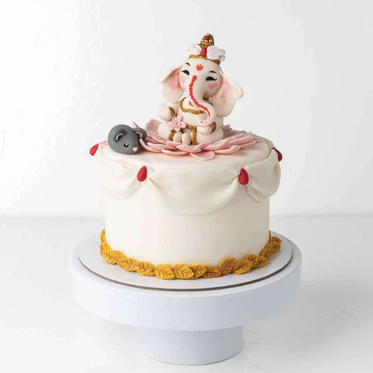 Ganpathi and Mouse Theme Cake by NJD