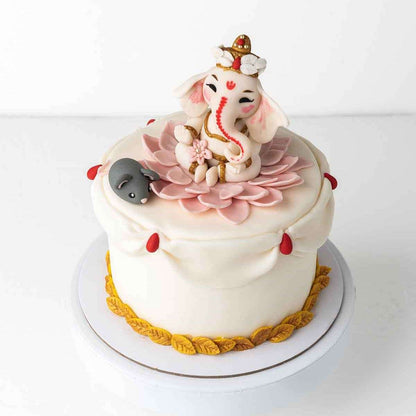 Ganpathi and Mouse Theme Cake by NJD