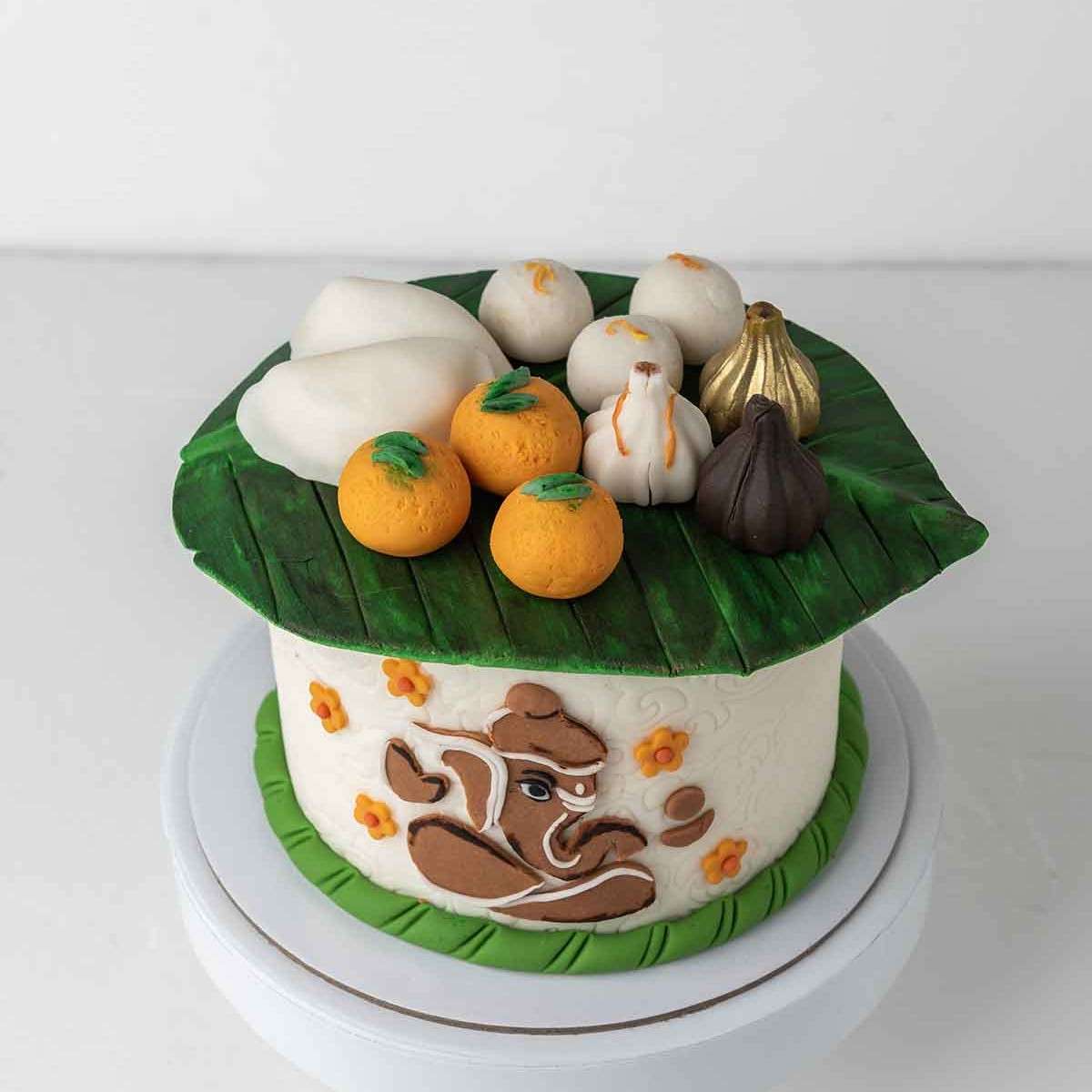 Ganpathi Mithai Theme Cake by NJD