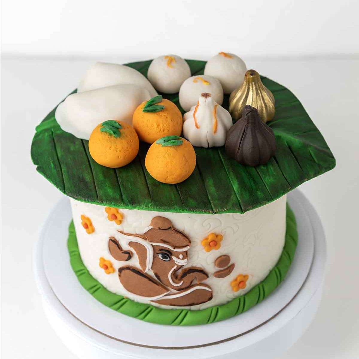 Ganpathi Mithai Theme Cake by NJD