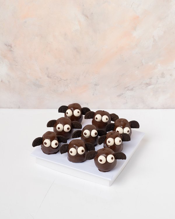 Chocolate Bat Cake Pops by NJD