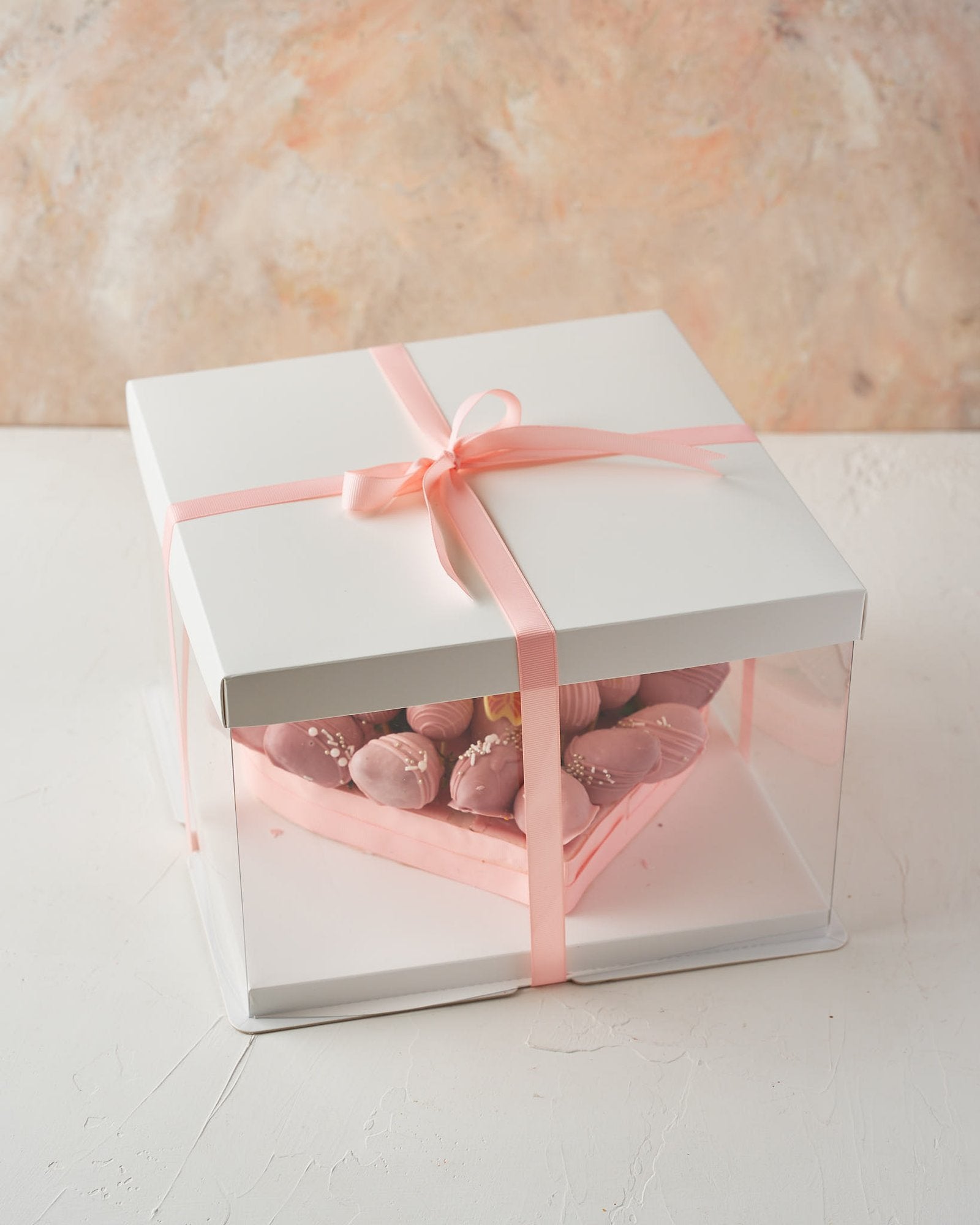 Pink and Purple Chocolate Strawberries Arrangement by NJD