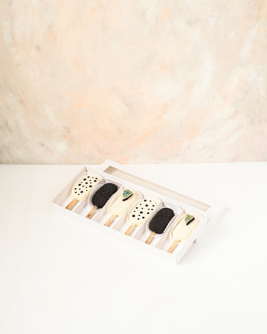 Vanilla and Chocolate Cakesicles by NJD
