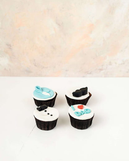4 Cupcakes for Dad Father's Day Gift by NJD