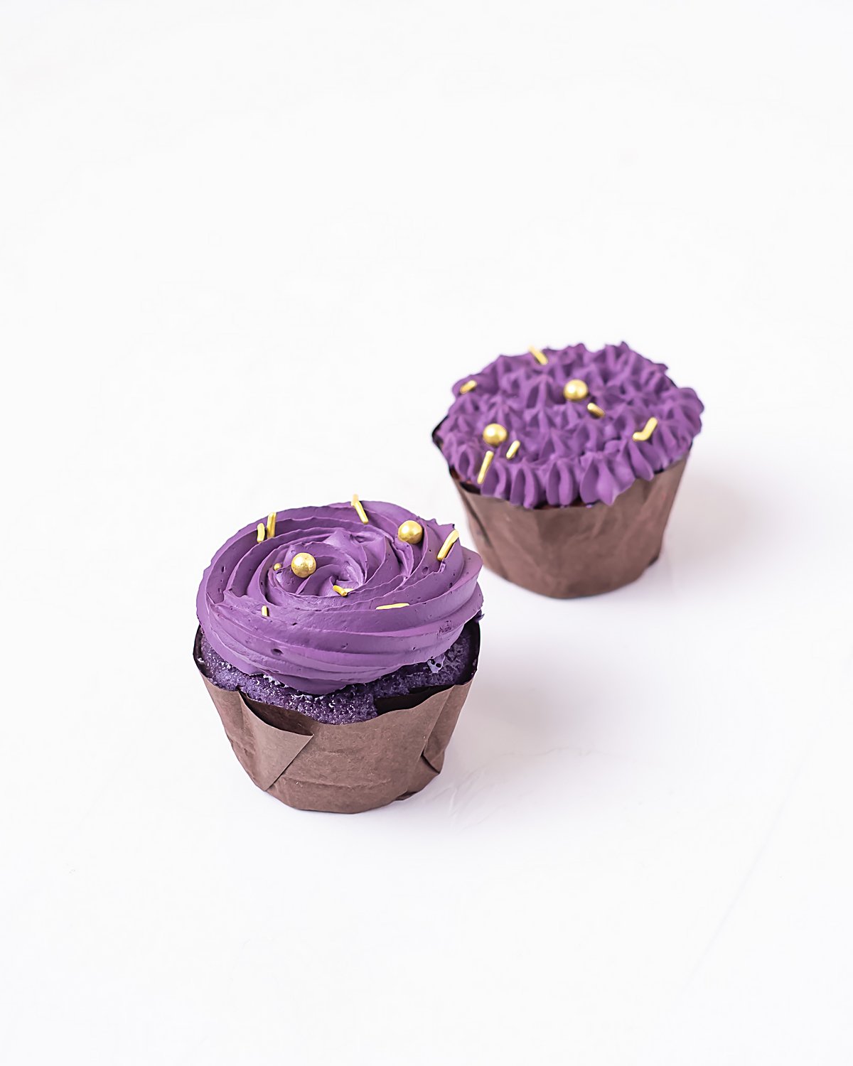 2 Purple Velvet Cupcakes