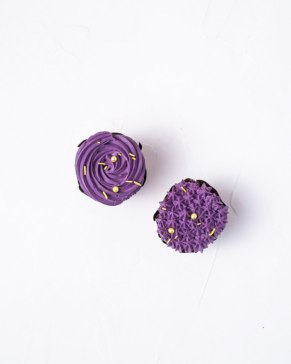 2 Purple Velvet Cupcakes