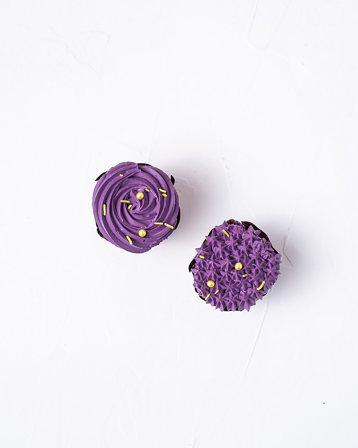 2 Purple Velvet Cupcakes