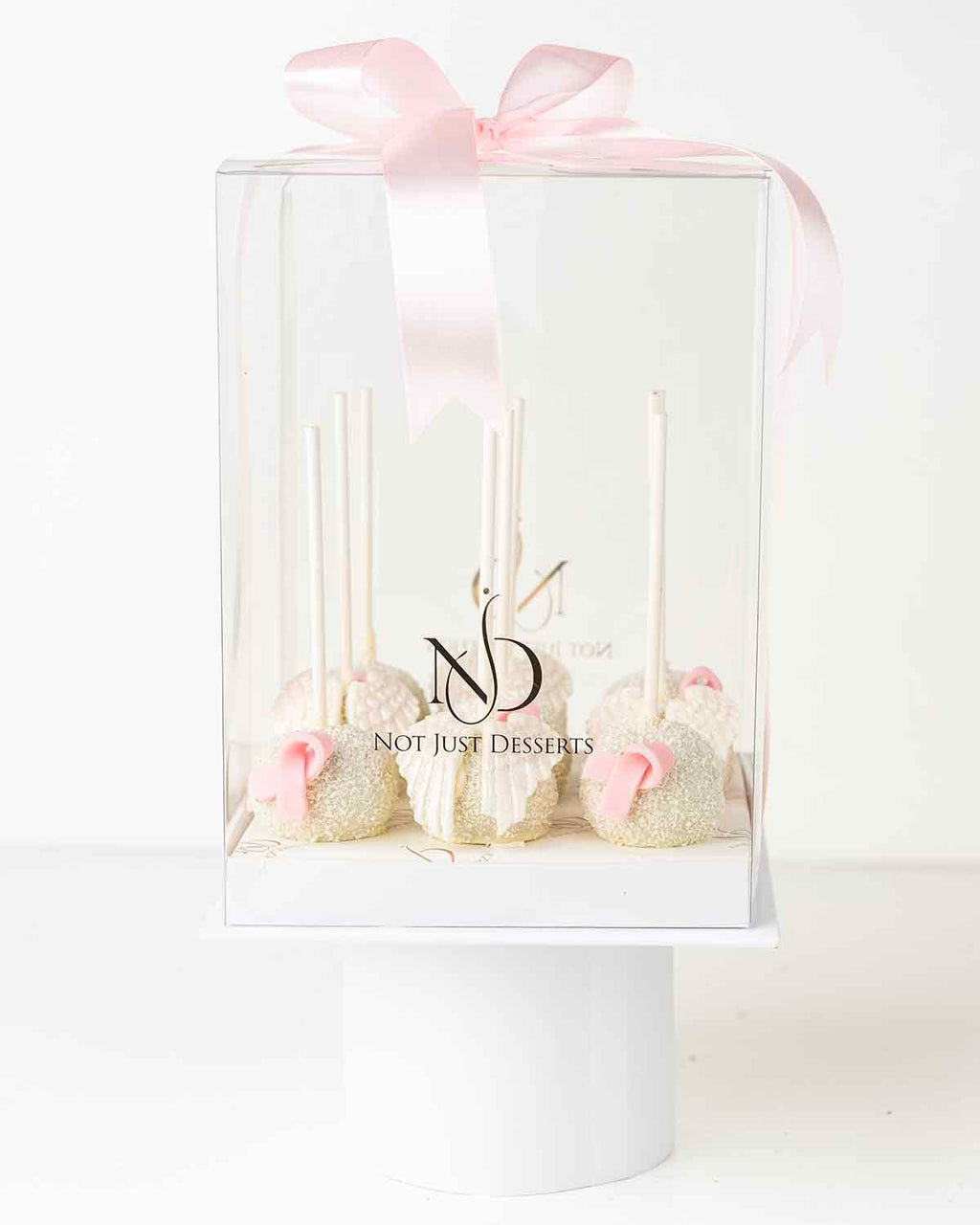 Bow and Wings White Chocolate Cake pops