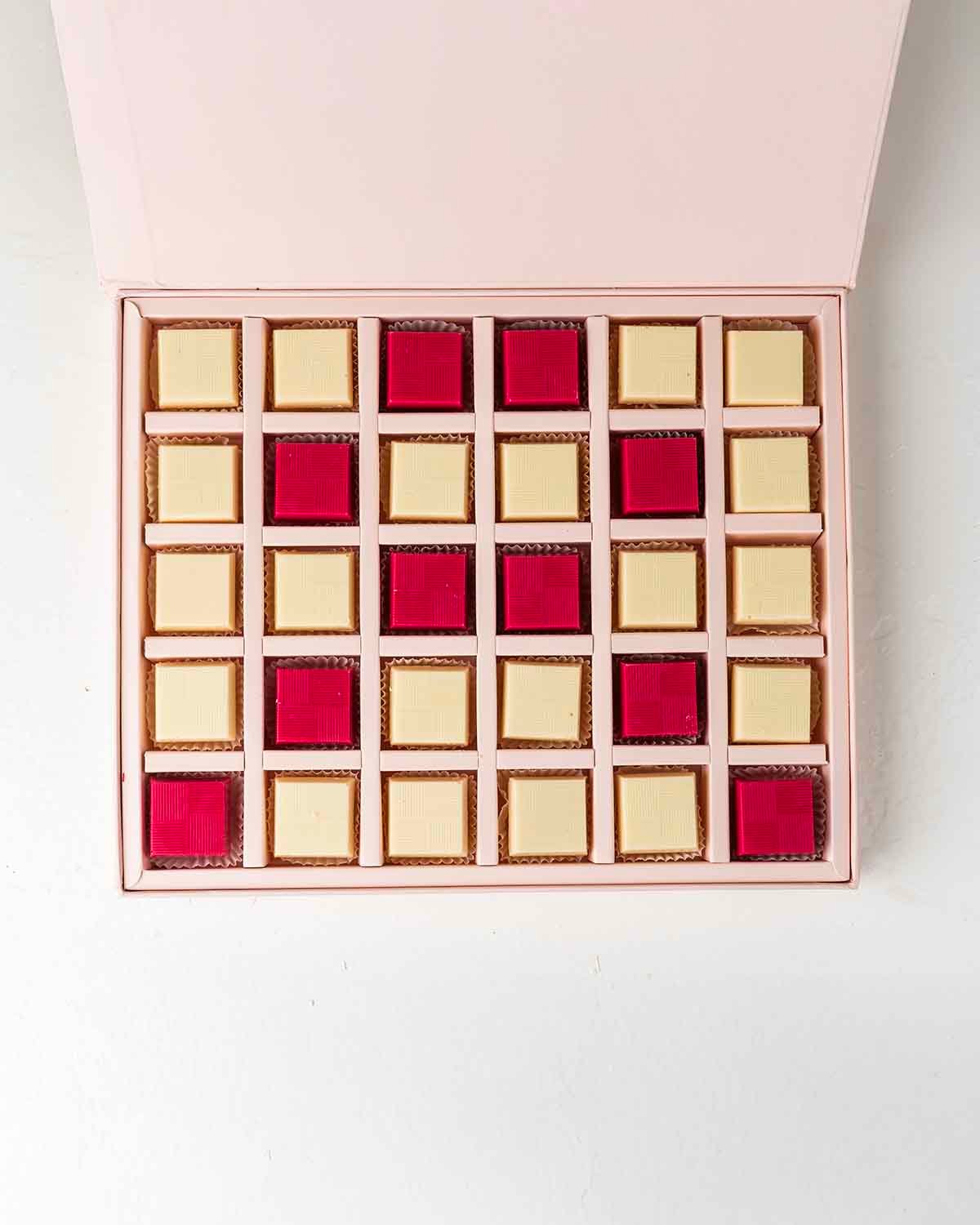 30 Assorted Pink October Chocolates