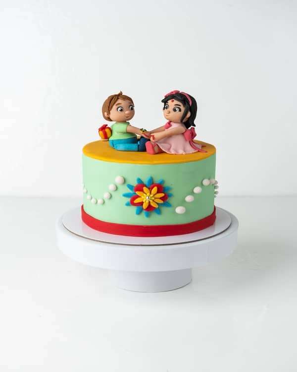 Brother and Sister Rakhi Cake by NJD