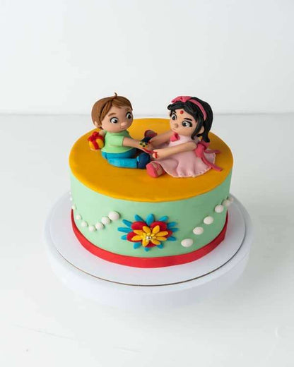 Brother and Sister Rakhi Cake by NJD