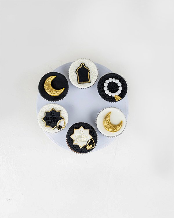 White and Black Ramadan Cupcake Collection