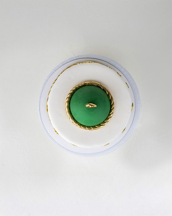1kg White and Green Ramadan Cake