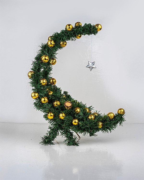 Decorated Crescent with 35 Truffles