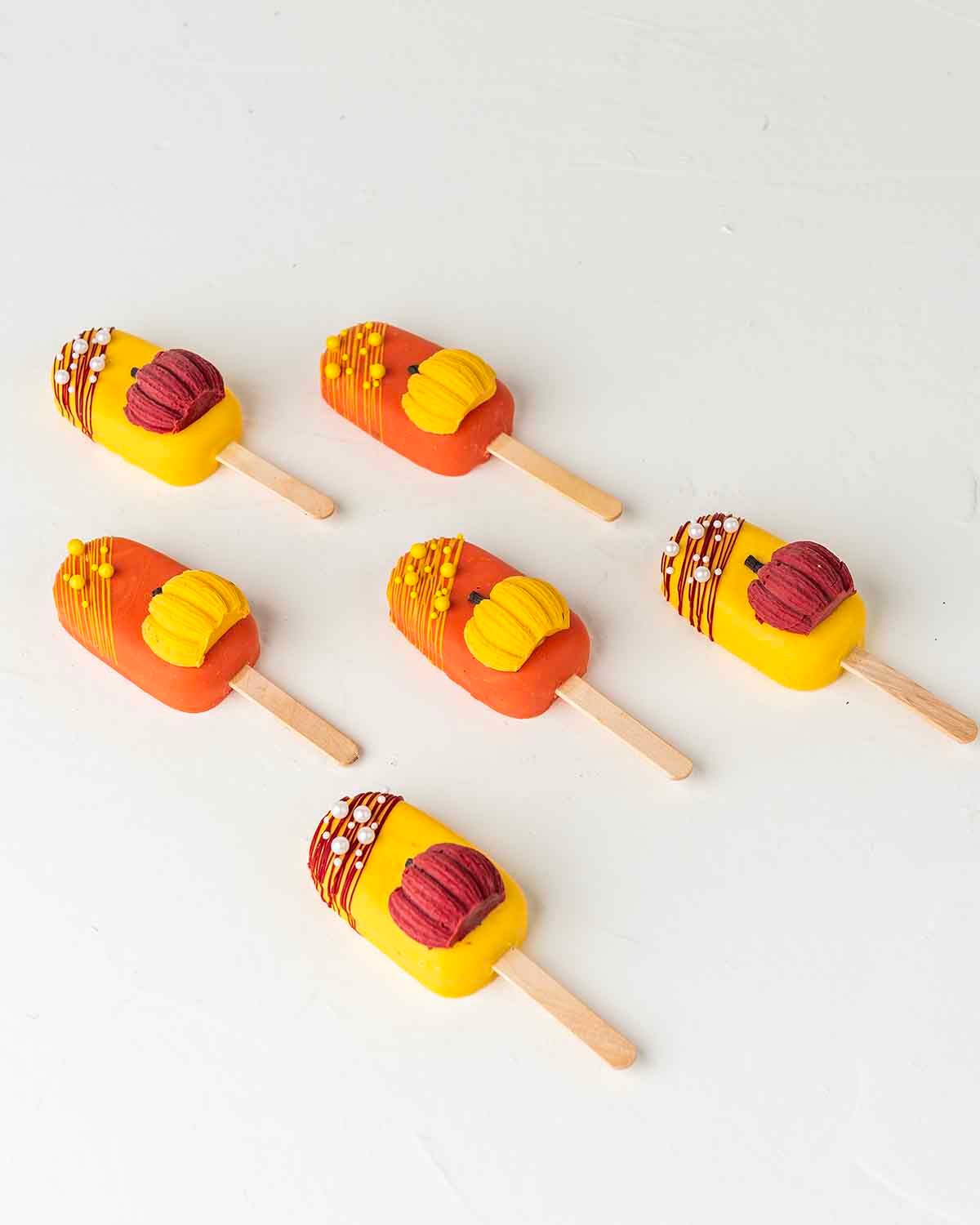 Fall Theme Cakesicles by NJD