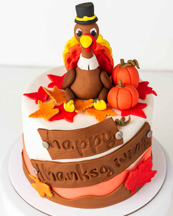Thanksgiving theme 1kg cake by NJD