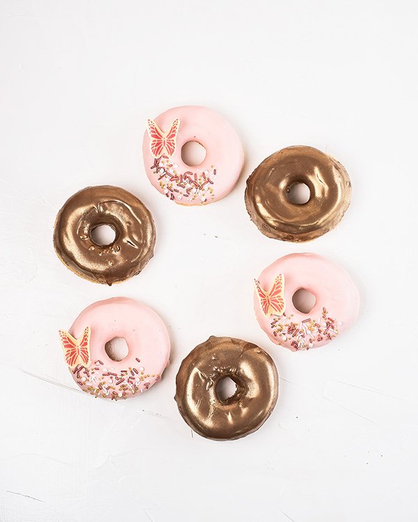 Milk and Ruby chocolate Donuts