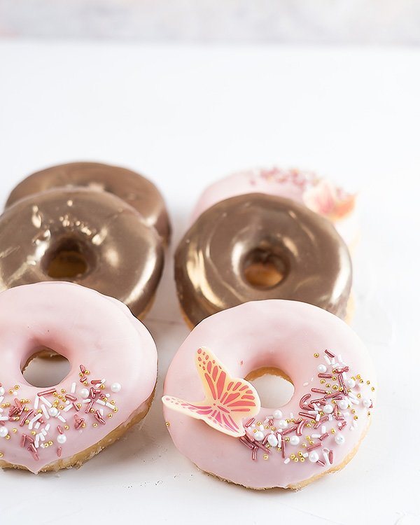 Milk and Ruby chocolate Donuts