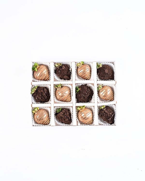 Golden and Dark Chocolate Covered Berries by NJD