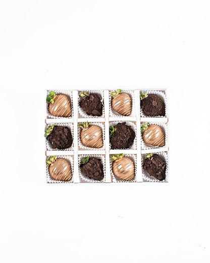 Golden and Dark Chocolate Covered Berries by NJD