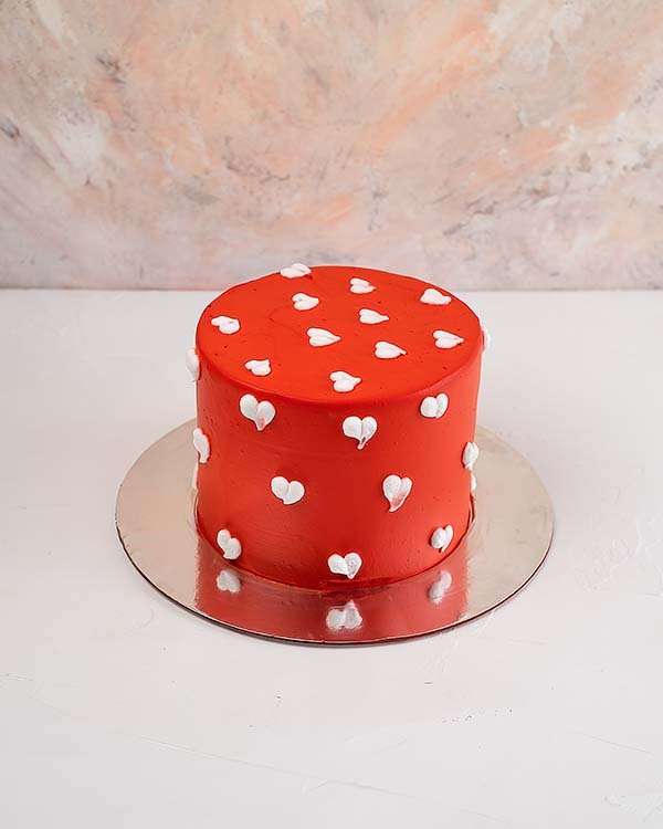 Red Cakes with Hearts