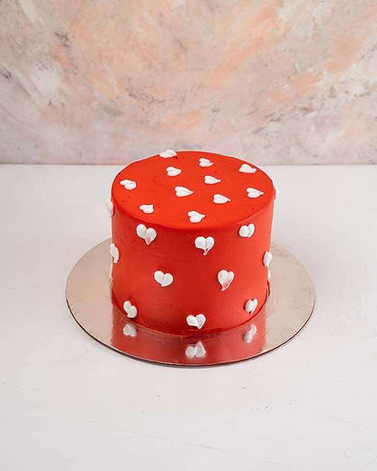 Red Cakes with Hearts