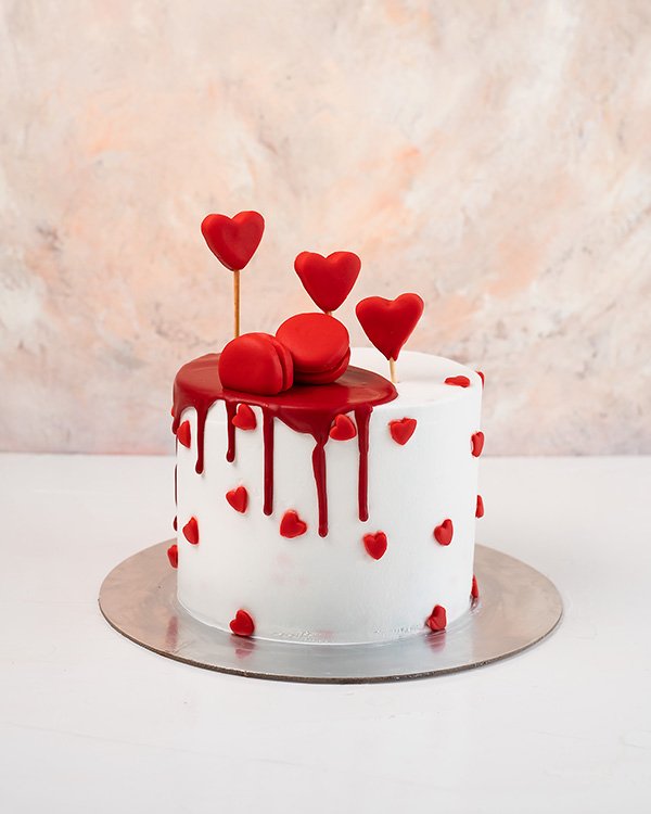 White and Red Cake by NJD