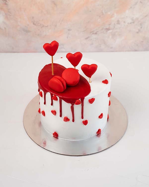 White and Red Cake by NJD