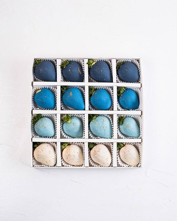 Blue Ombre Chocolate Strawberries by NJD