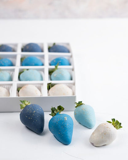 Blue Ombre Chocolate Strawberries by NJD