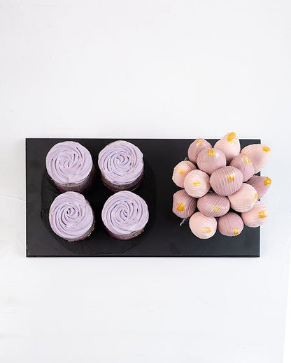 Ombre Mini Cakes and Berries Arrangement by NJD